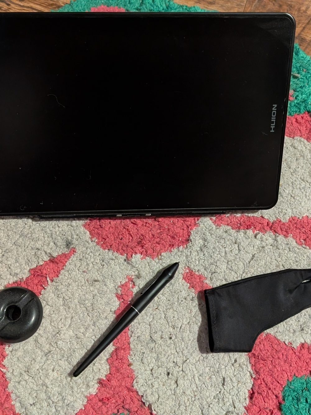 Graphics Tablet with Black Stylus Pen
